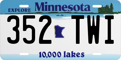 MN license plate 352TWI