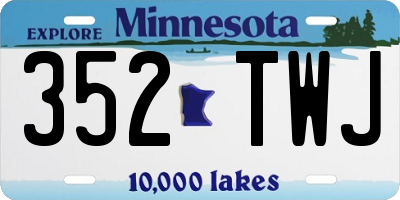 MN license plate 352TWJ