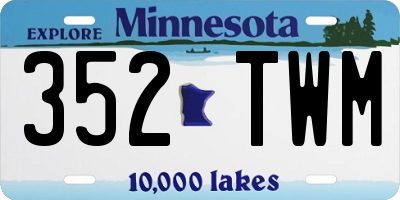 MN license plate 352TWM