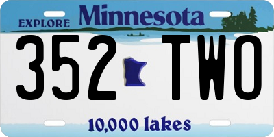 MN license plate 352TWO