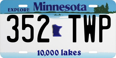 MN license plate 352TWP