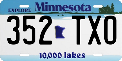 MN license plate 352TXO