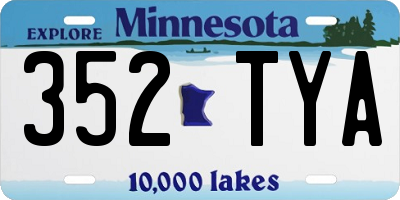 MN license plate 352TYA