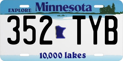MN license plate 352TYB