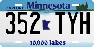MN license plate 352TYH