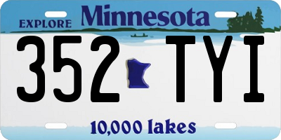 MN license plate 352TYI