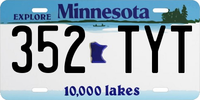 MN license plate 352TYT