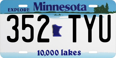 MN license plate 352TYU
