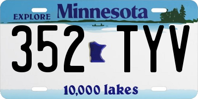 MN license plate 352TYV