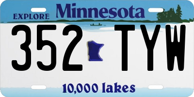 MN license plate 352TYW