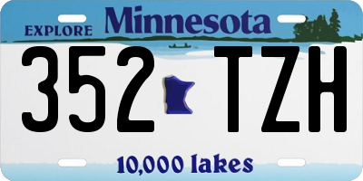 MN license plate 352TZH