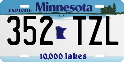 MN license plate 352TZL