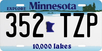MN license plate 352TZP
