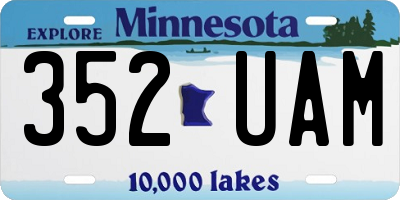 MN license plate 352UAM