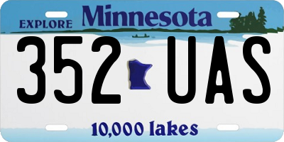 MN license plate 352UAS