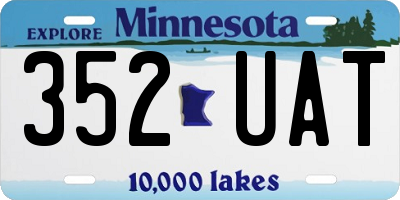 MN license plate 352UAT