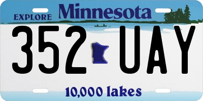 MN license plate 352UAY