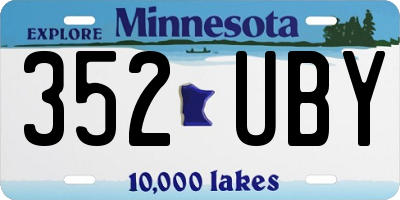 MN license plate 352UBY