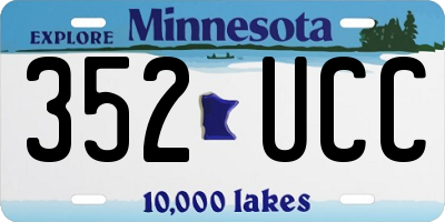 MN license plate 352UCC