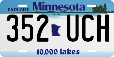 MN license plate 352UCH