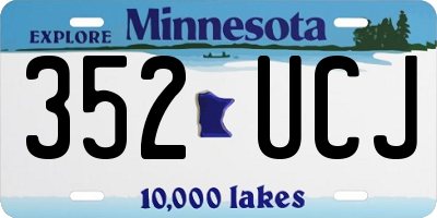 MN license plate 352UCJ