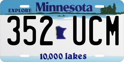 MN license plate 352UCM