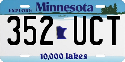 MN license plate 352UCT