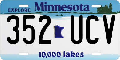 MN license plate 352UCV