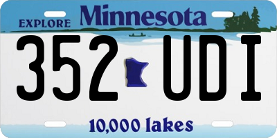 MN license plate 352UDI