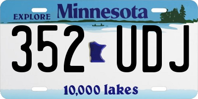 MN license plate 352UDJ
