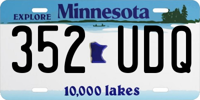 MN license plate 352UDQ