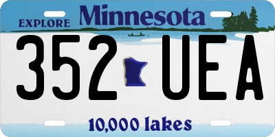 MN license plate 352UEA