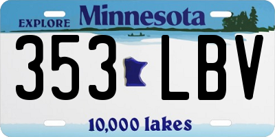 MN license plate 353LBV