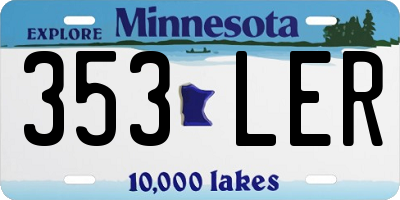 MN license plate 353LER