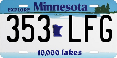 MN license plate 353LFG