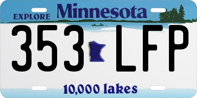 MN license plate 353LFP