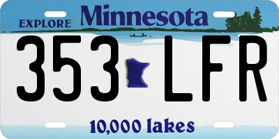 MN license plate 353LFR