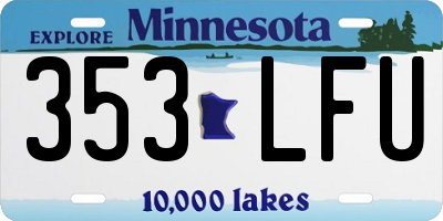 MN license plate 353LFU