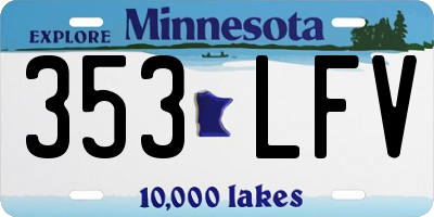 MN license plate 353LFV