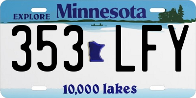 MN license plate 353LFY