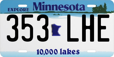 MN license plate 353LHE