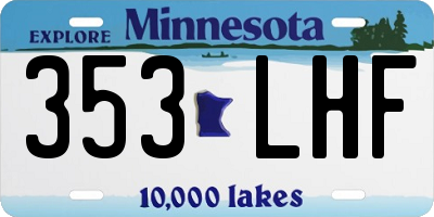 MN license plate 353LHF