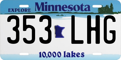 MN license plate 353LHG