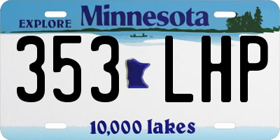 MN license plate 353LHP