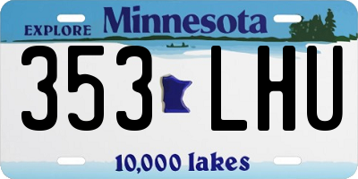 MN license plate 353LHU
