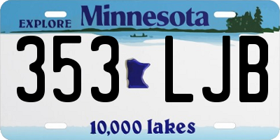 MN license plate 353LJB