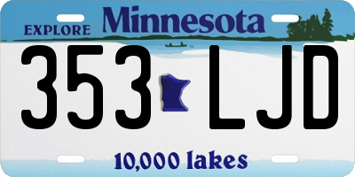 MN license plate 353LJD