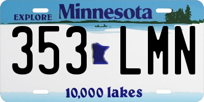 MN license plate 353LMN