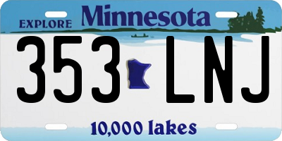 MN license plate 353LNJ