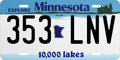 MN license plate 353LNV